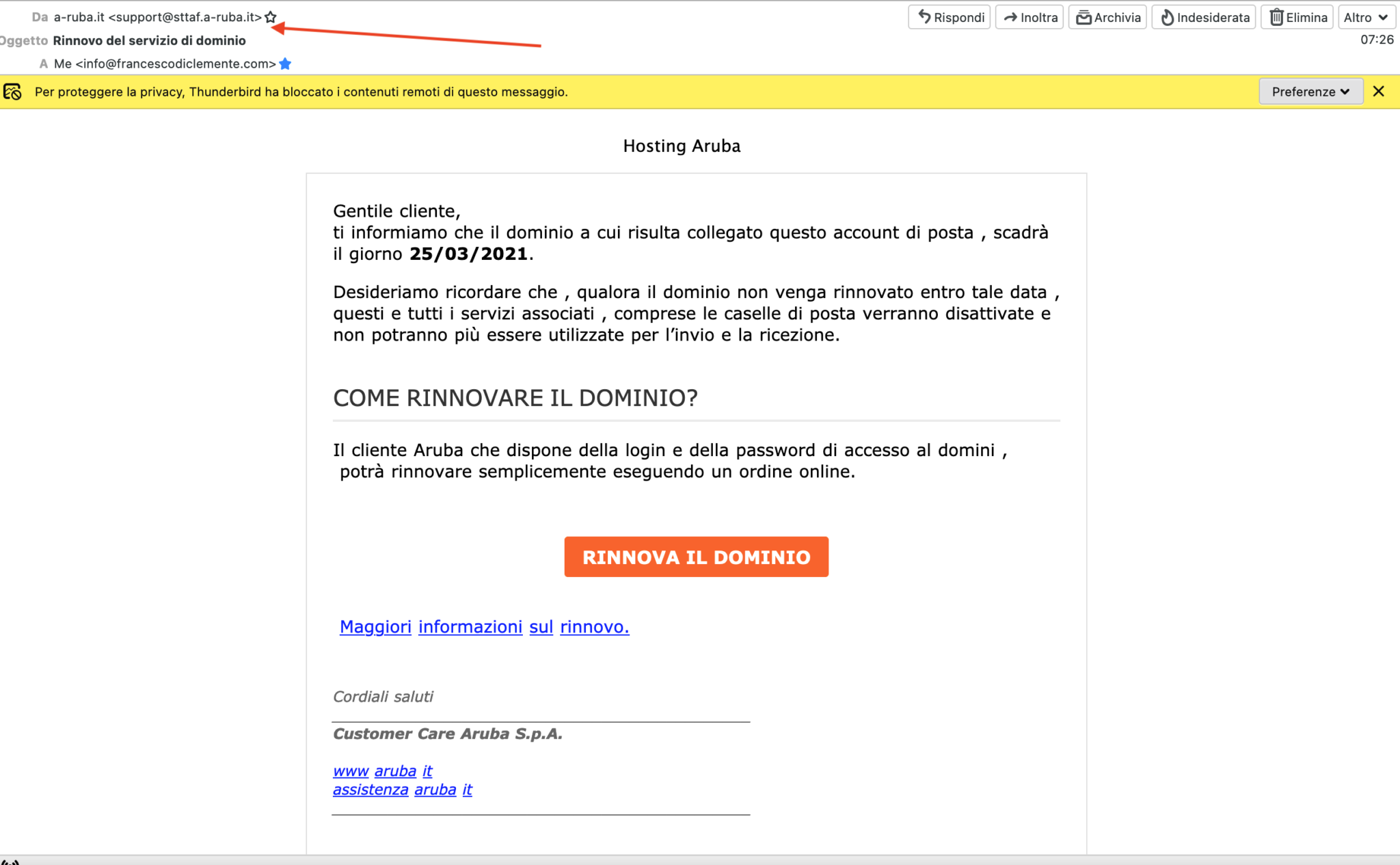 Un Esempio Di Phishing – FDC